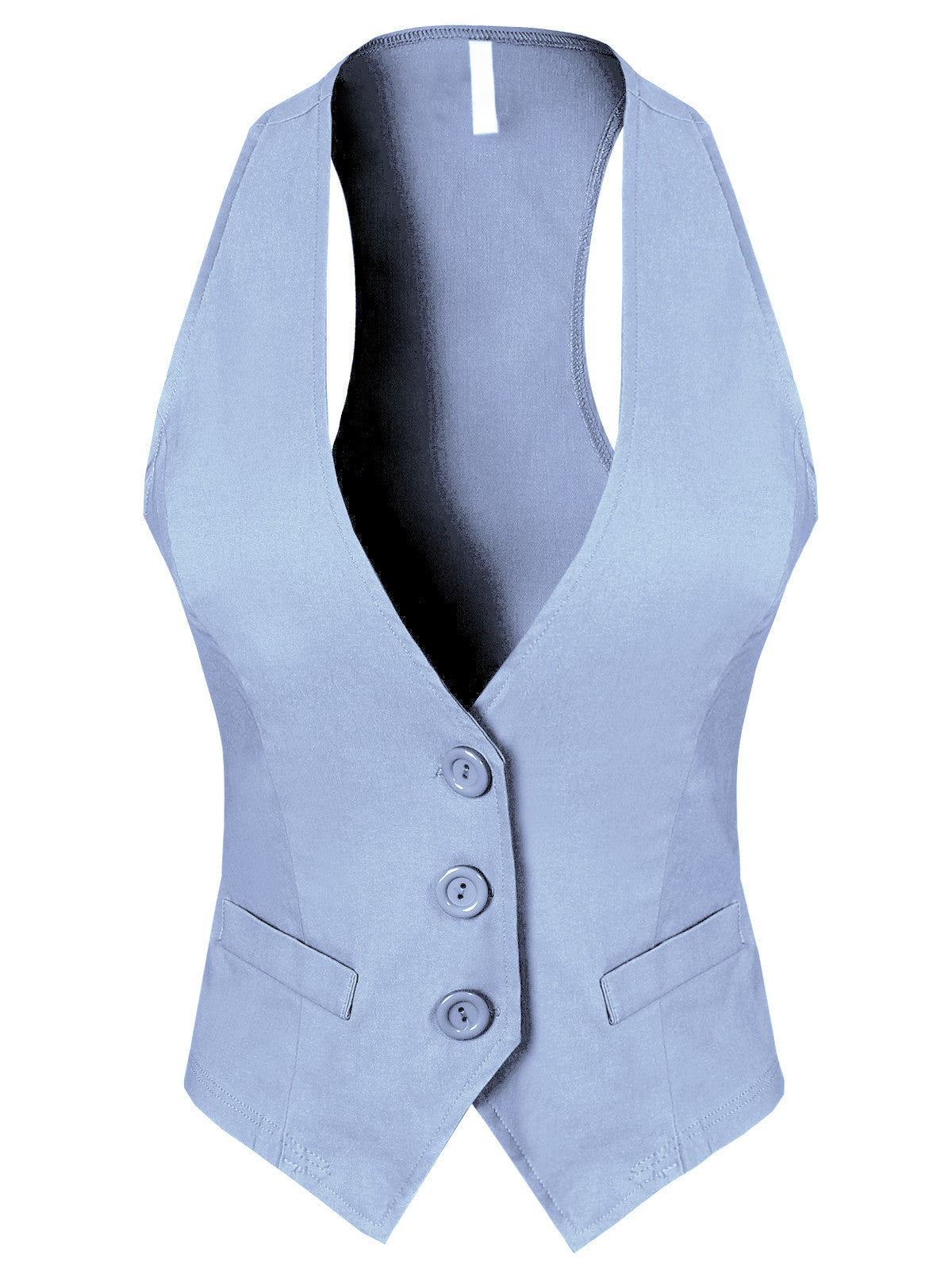 Dressy Casual Versatile Racerback Vest Tuxedo Suit Waistcoat