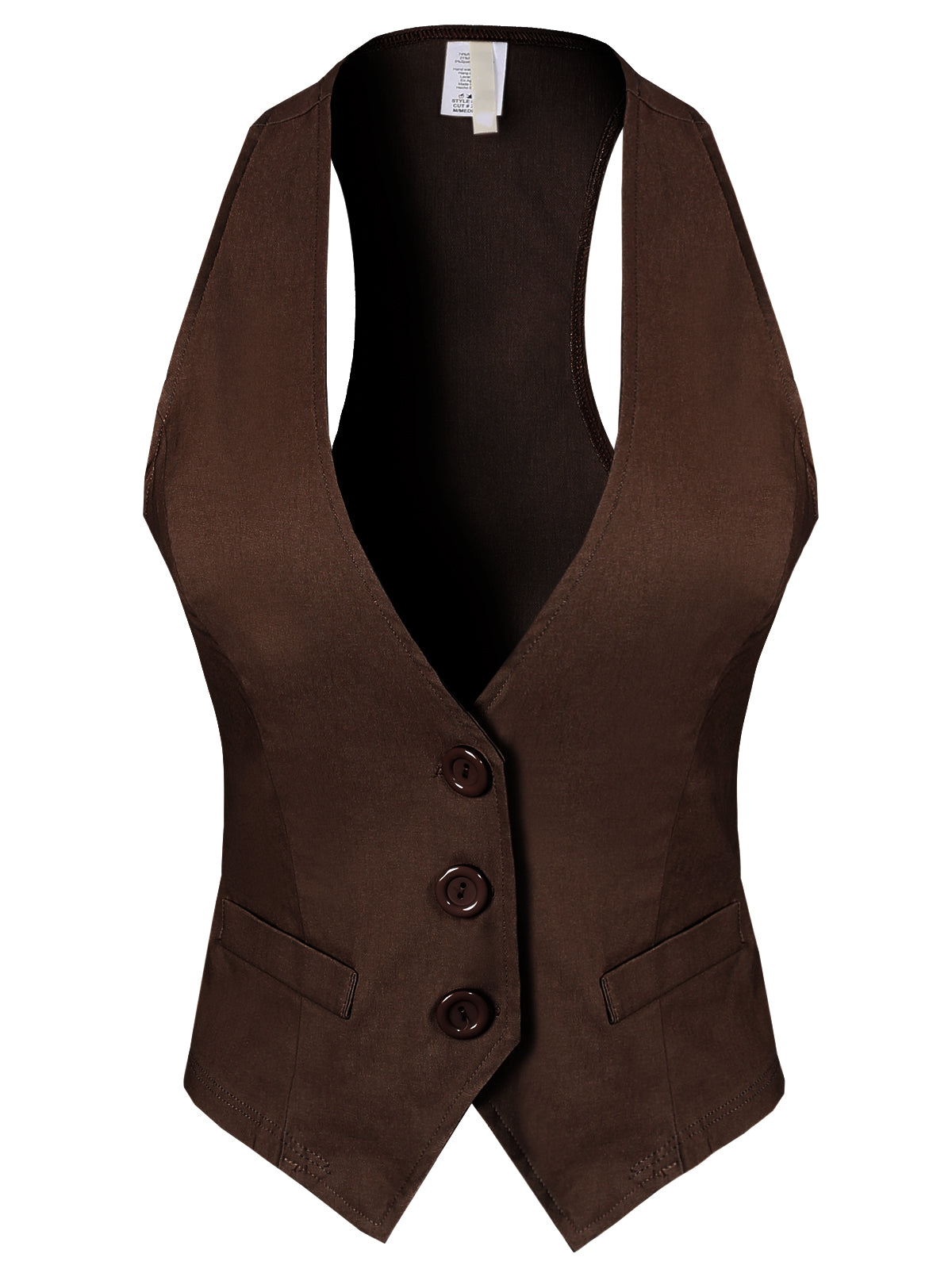 Dressy Casual Versatile Racerback Vest Tuxedo Suit Waistcoat