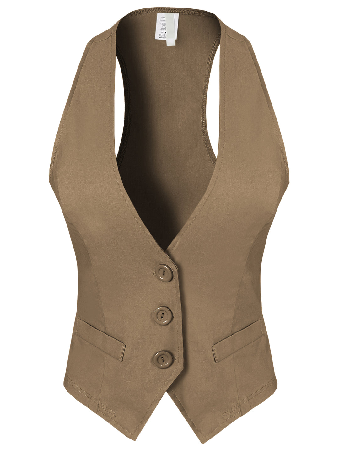 Dressy Casual Versatile Racerback Vest Tuxedo Suit Waistcoat