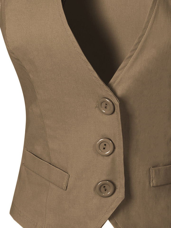 Dressy Casual Versatile Racerback Vest Tuxedo Suit Waistcoat