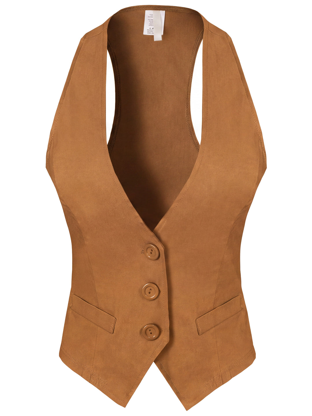 Dressy Casual Versatile Racerback Vest Tuxedo Suit Waistcoat