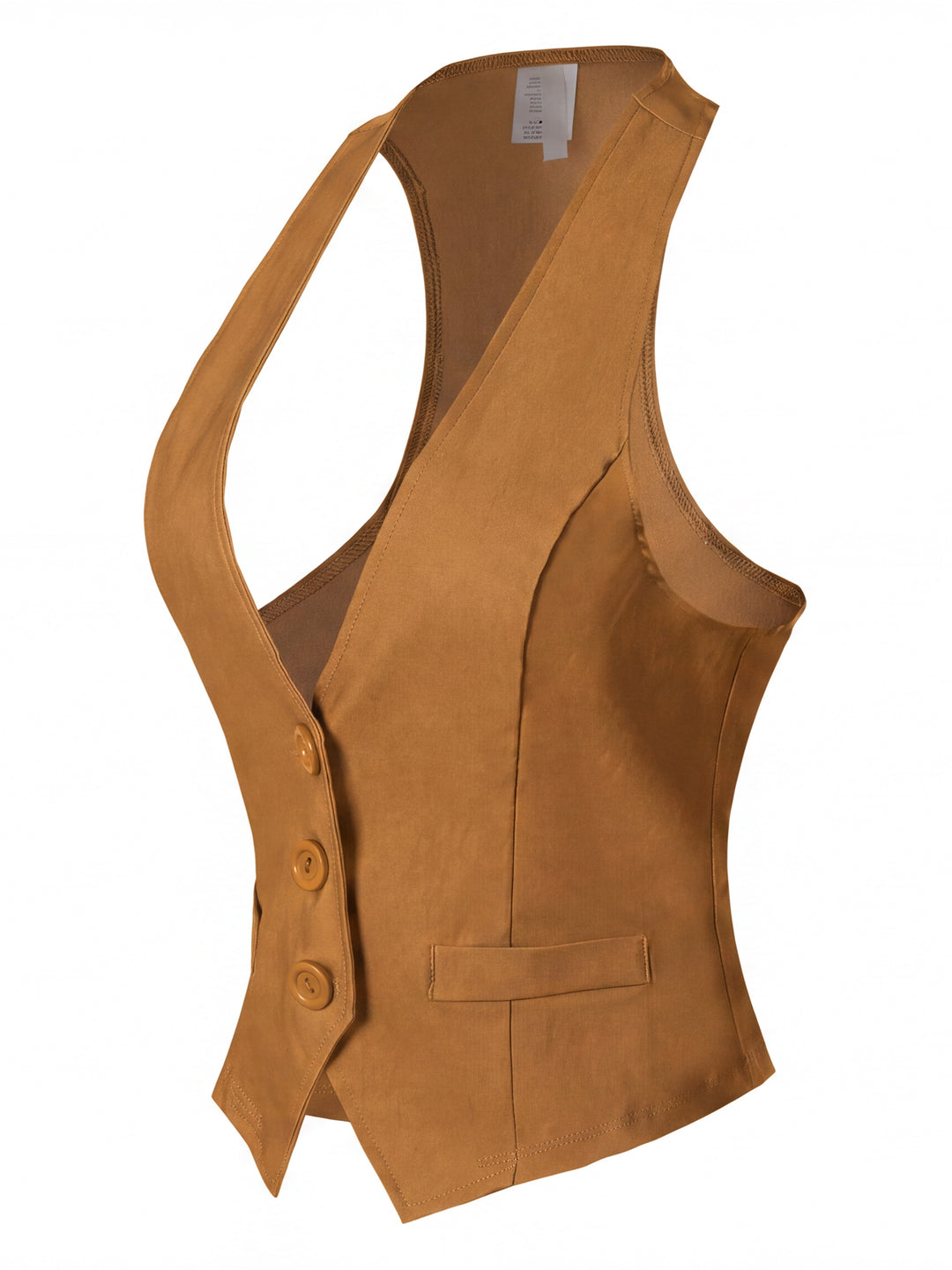 Dressy Casual Versatile Racerback Vest Tuxedo Suit Waistcoat