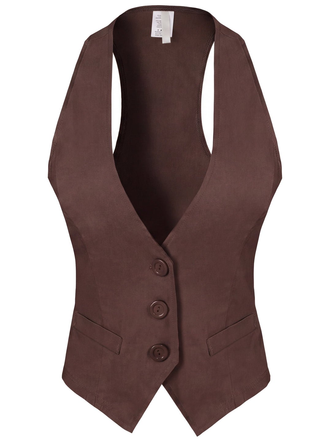 Dressy Casual Versatile Racerback Vest Tuxedo Suit Waistcoat