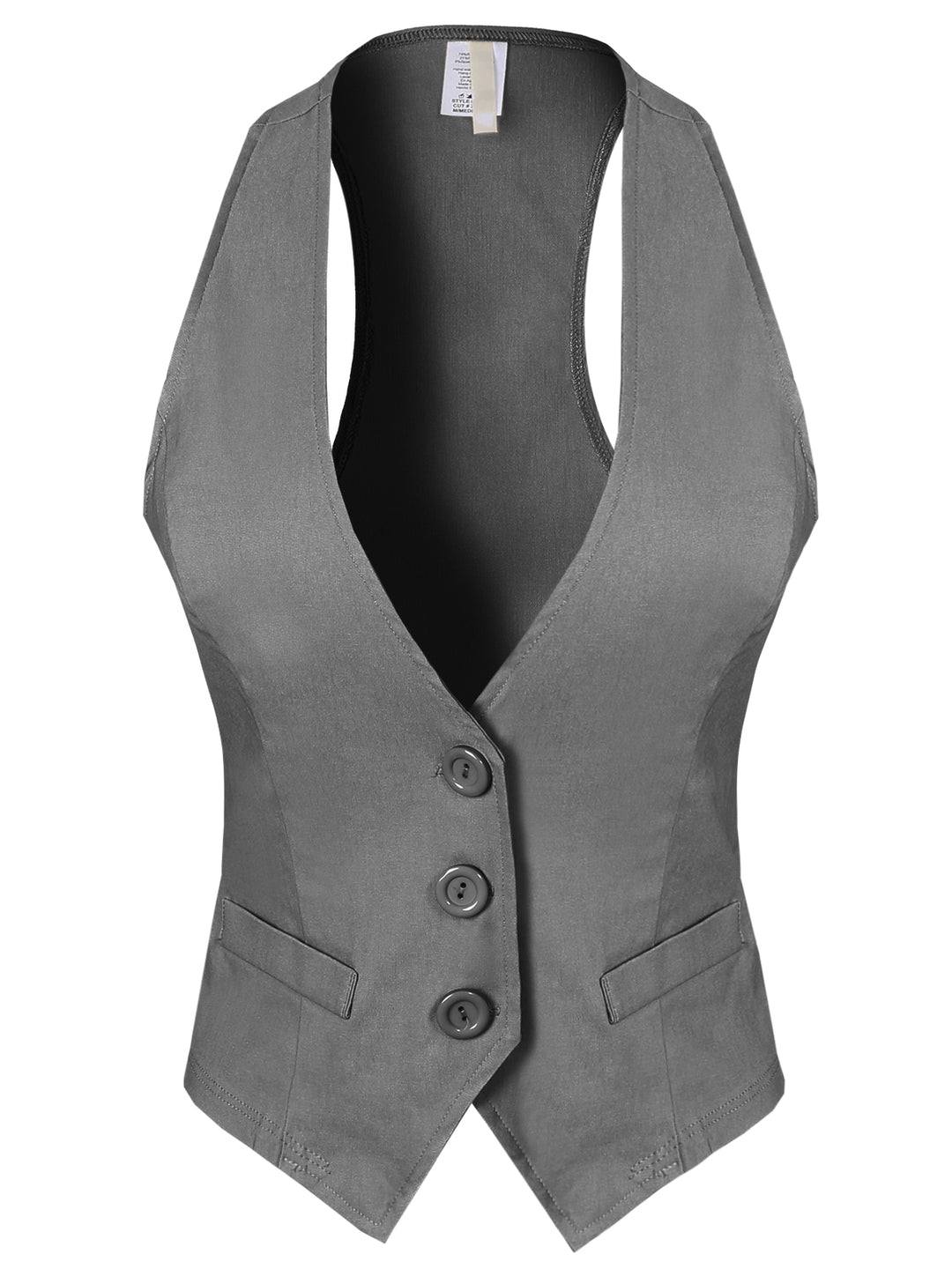 Dressy Casual Versatile Racerback Vest Tuxedo Suit Waistcoat