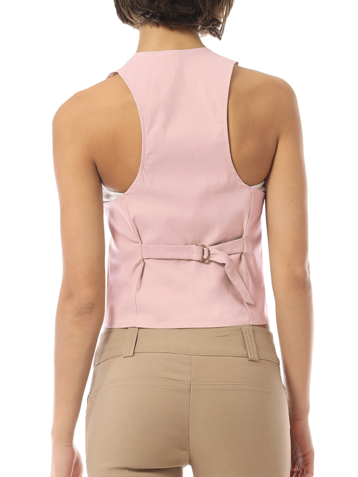 Dressy Casual Versatile Racerback Vest Tuxedo Suit Waistcoat