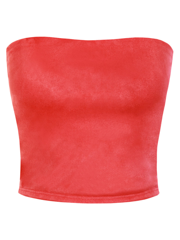 Faux Suede Red
