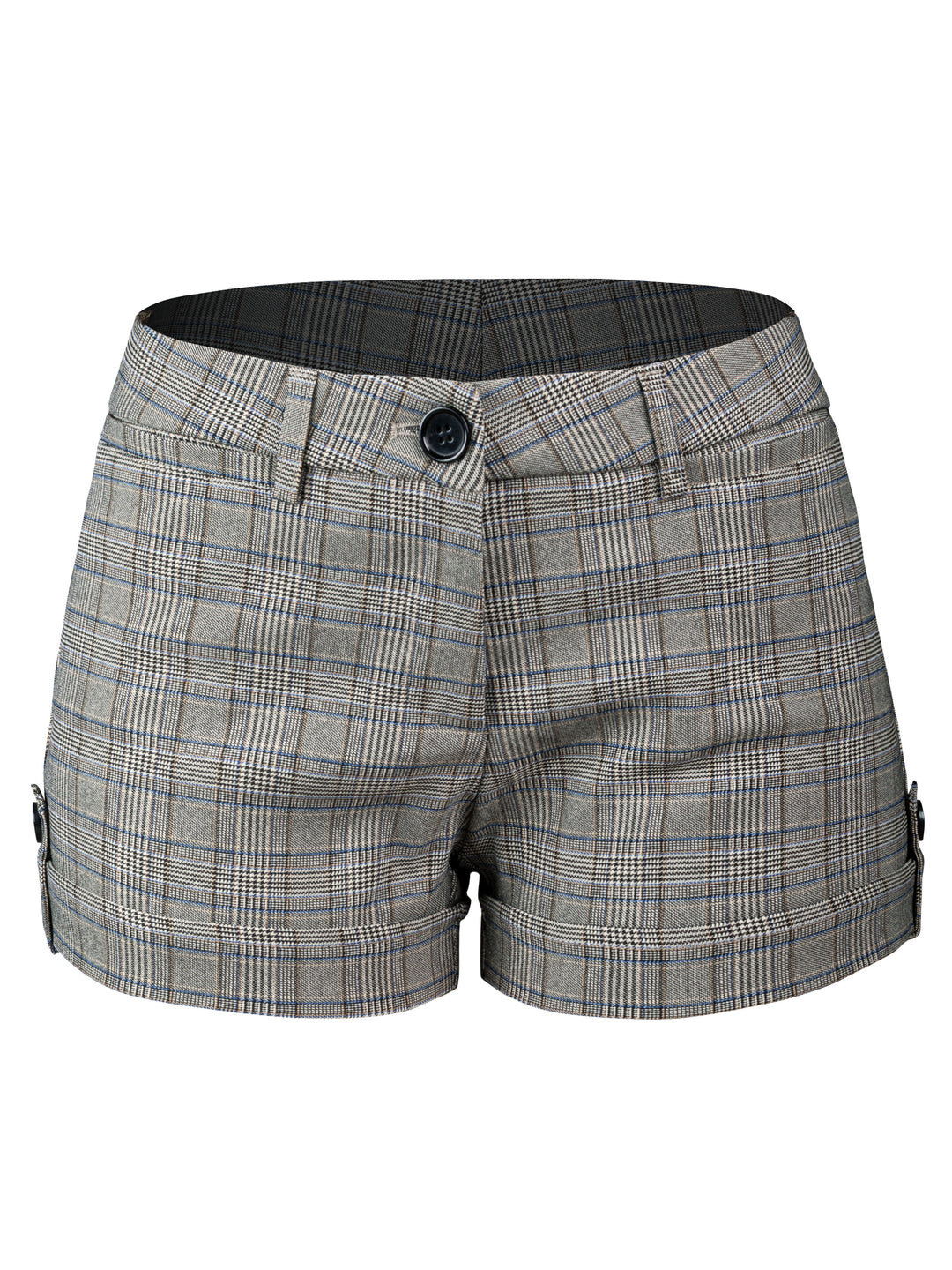Khaki Blue Plaid