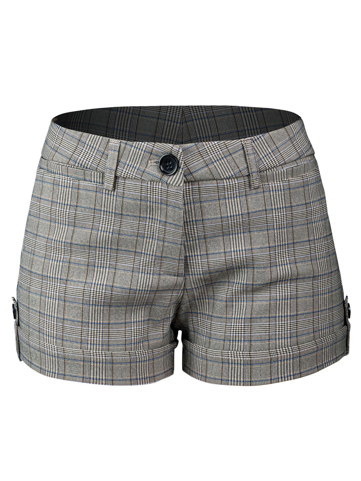 Khaki Blue Plaid