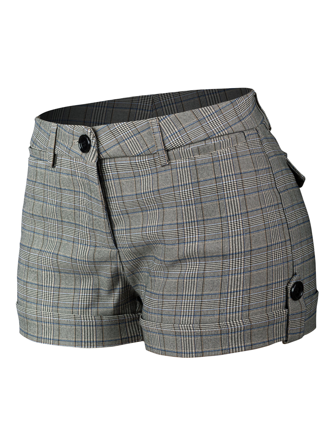 Khaki Blue Plaid