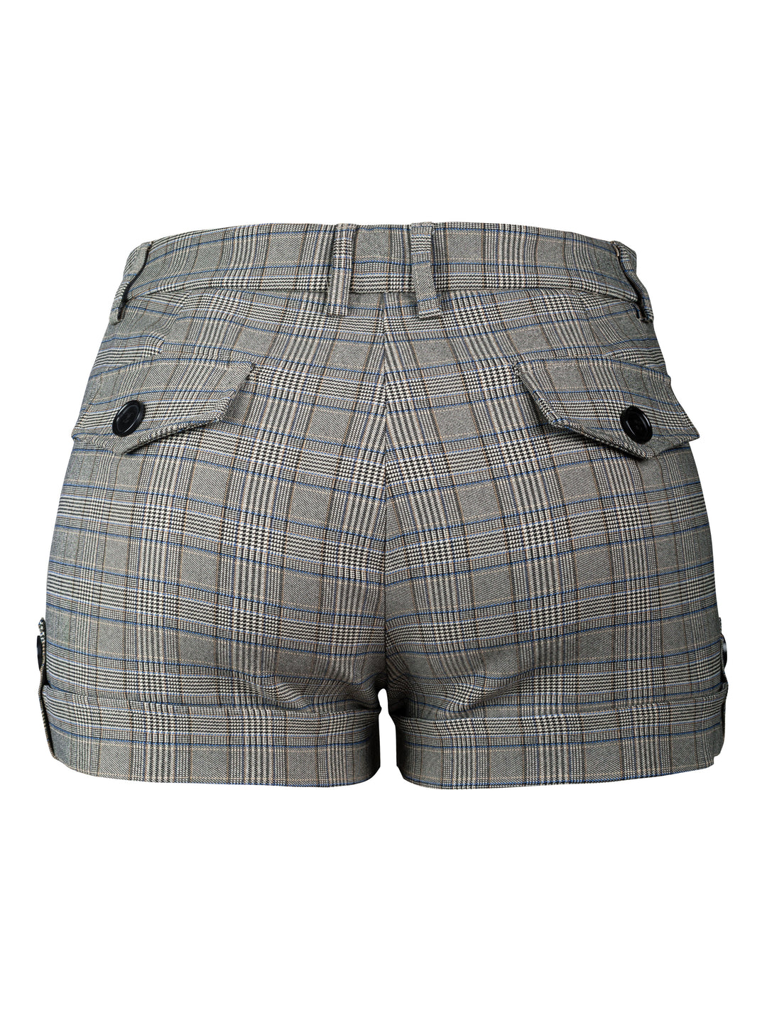 Khaki Blue Plaid
