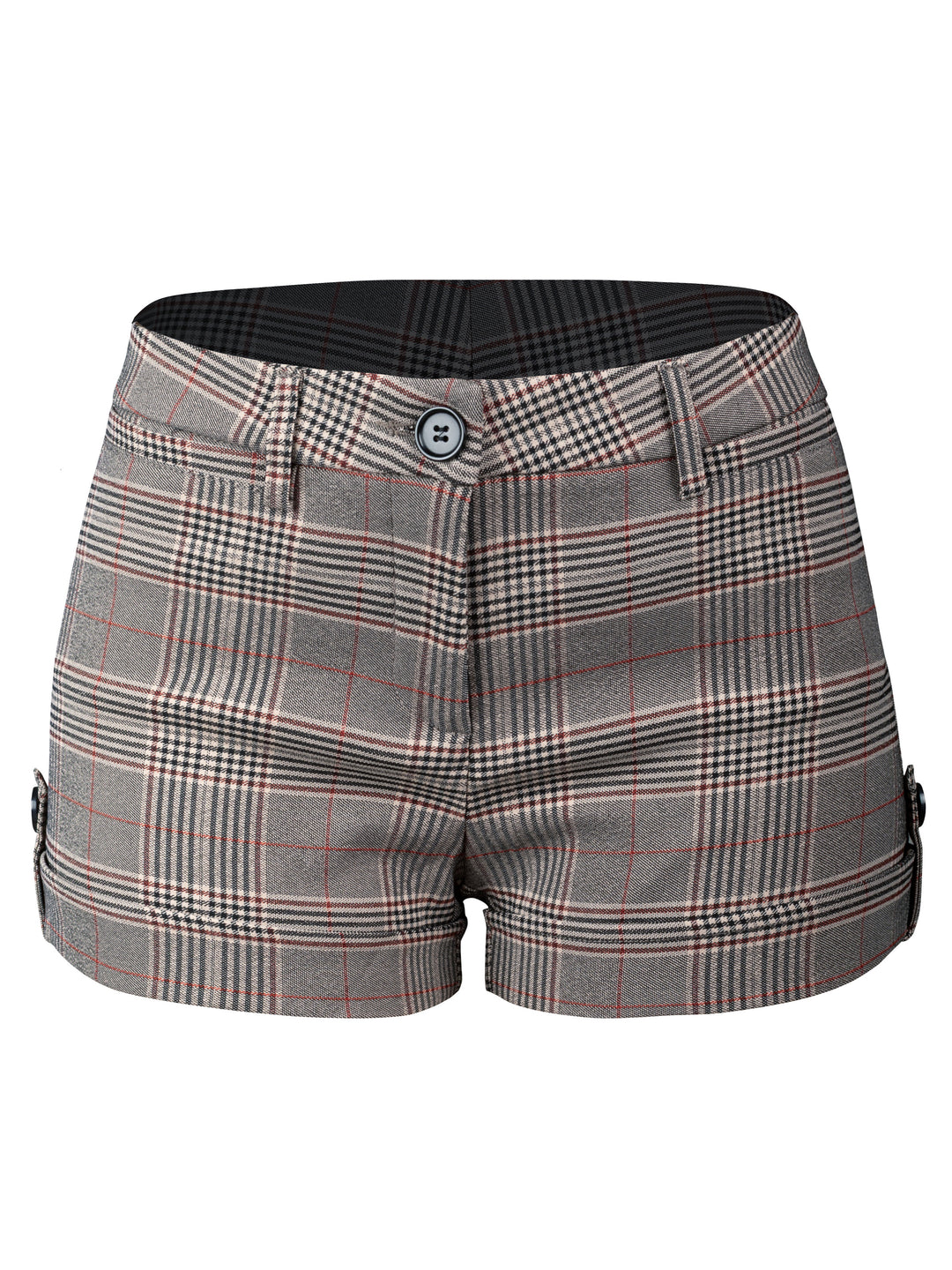 Khaki Burgundy Plaid