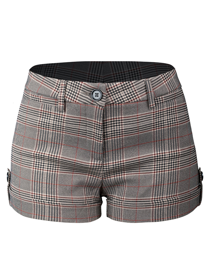 Khaki Burgundy Plaid