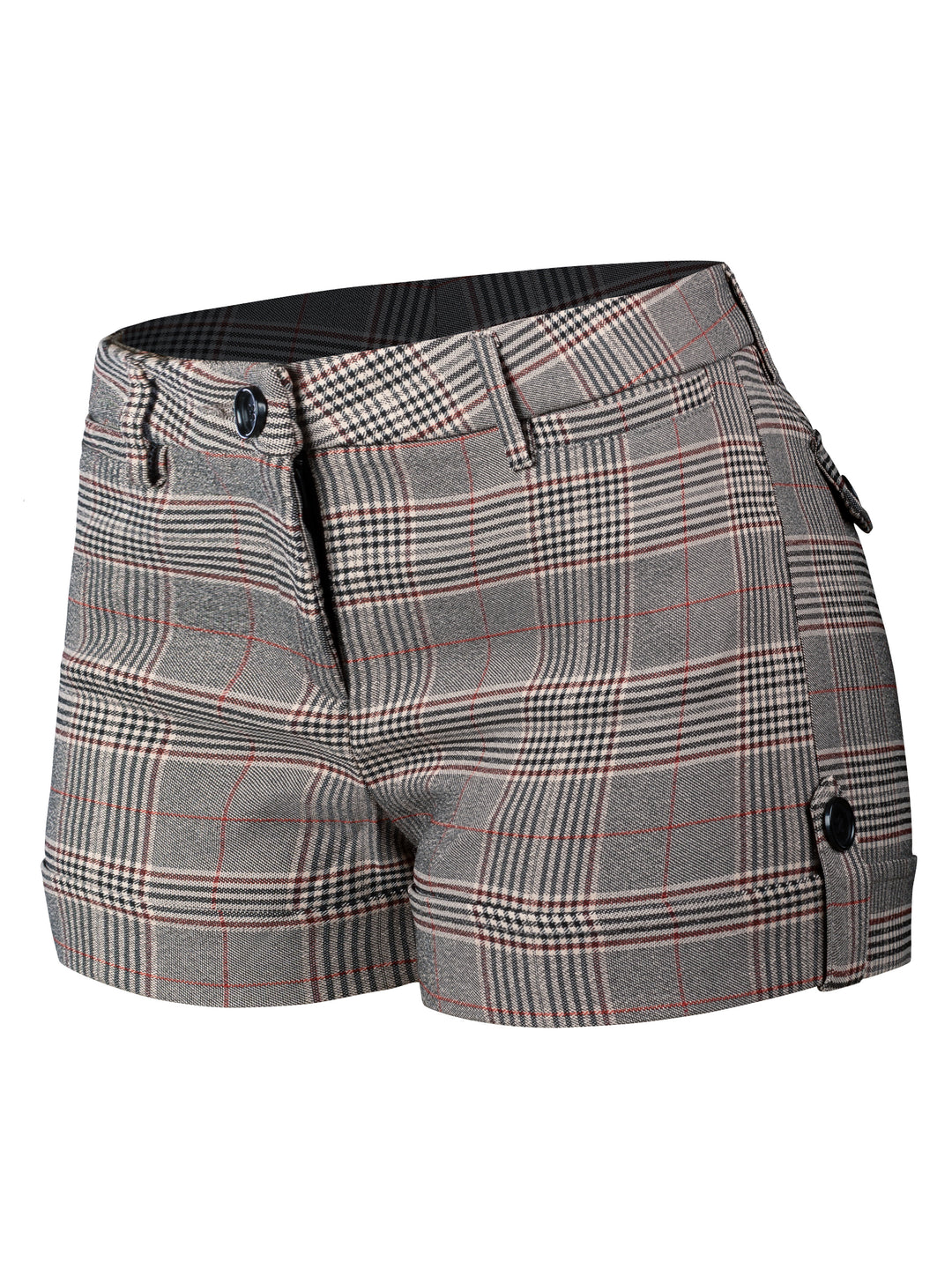 Khaki Burgundy Plaid