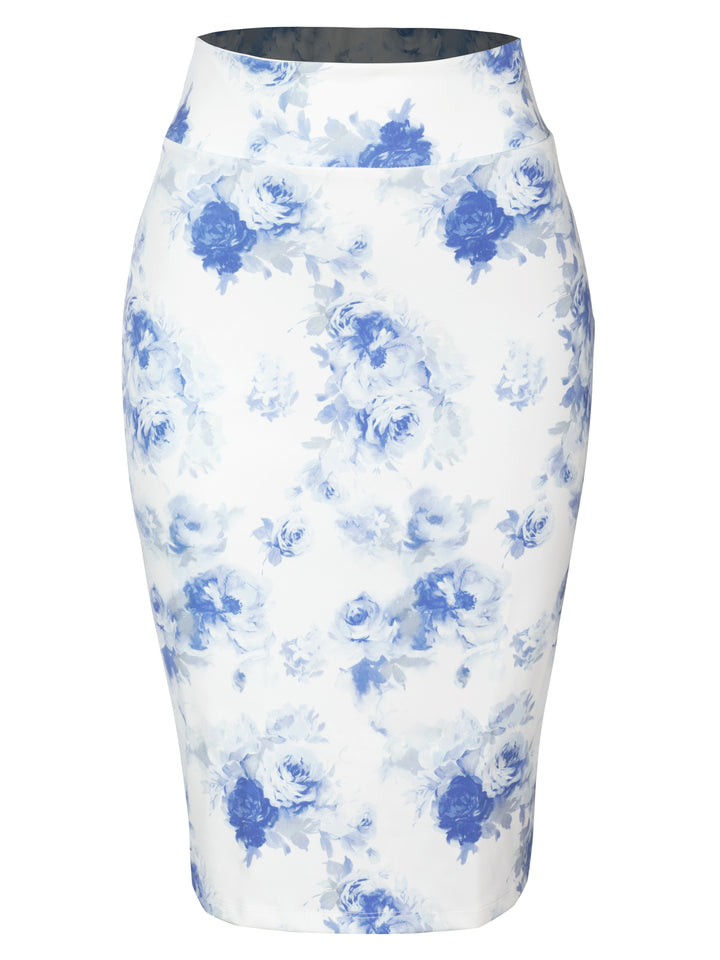 L. Blue Flower Print