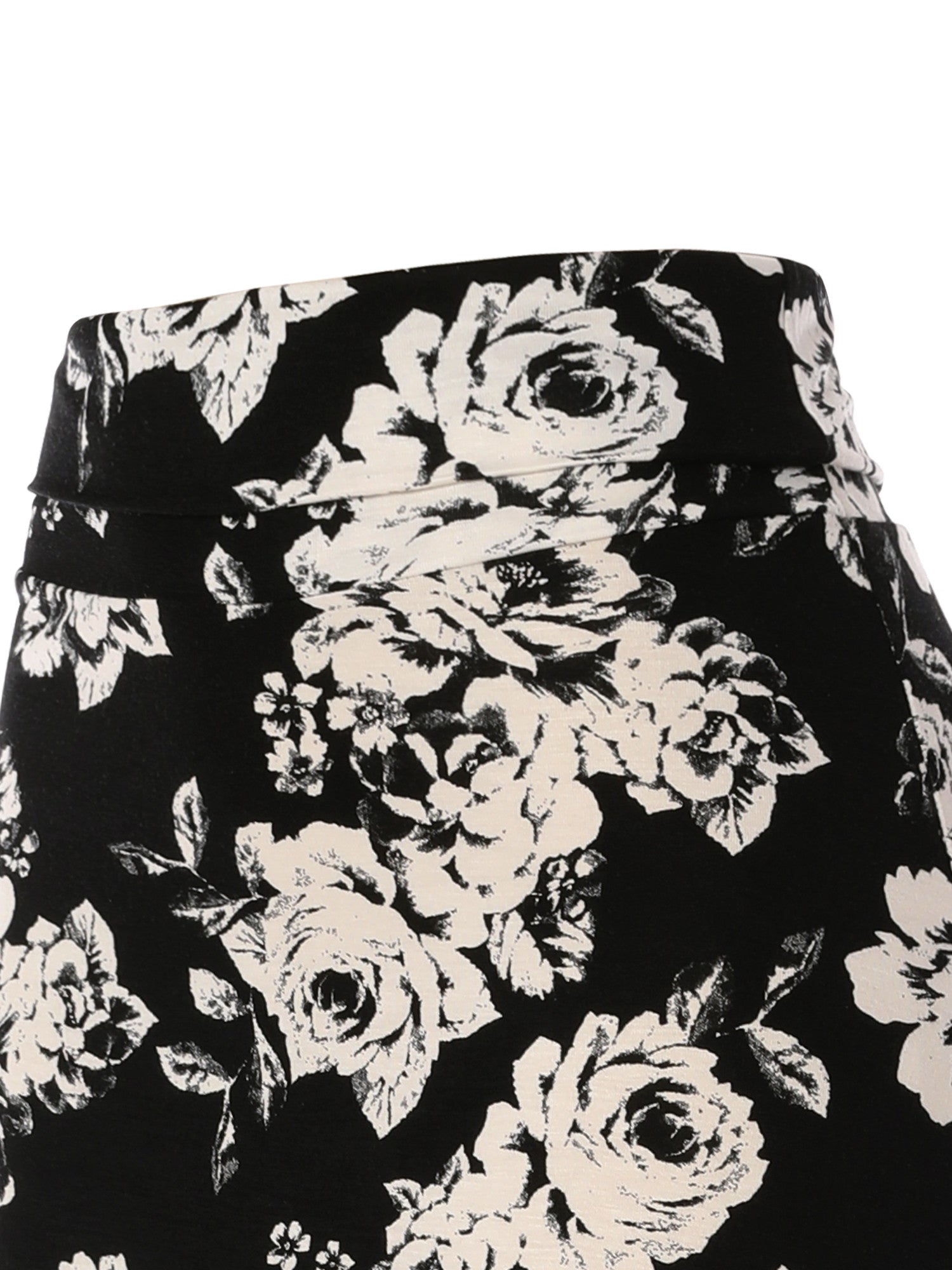 Stretchy High Waisted Floral Patterned Maxi Skirt