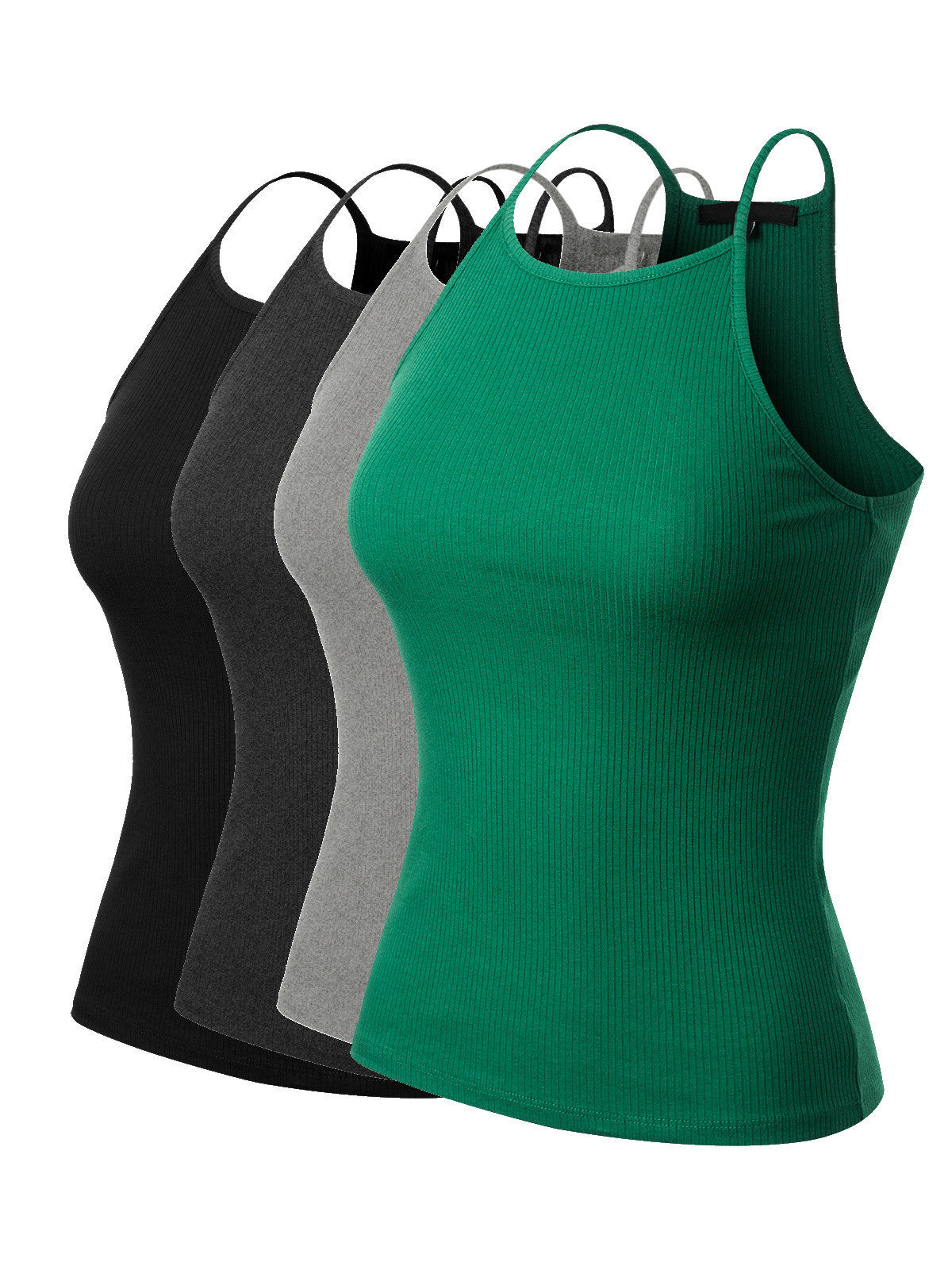 4PACK - Black/Charcoal/H.Grey/Kelly Green